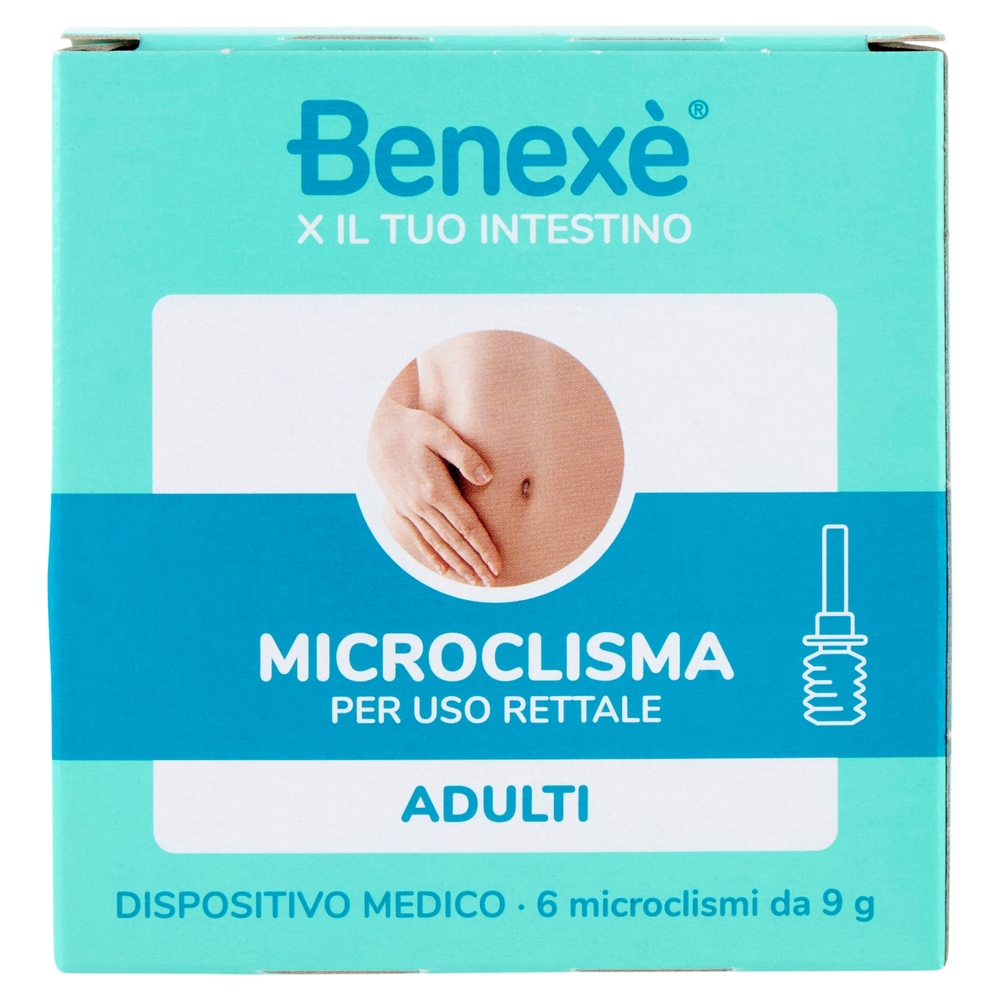 Benexè Intestino Microclismi con Glicerolo, Malva e Camomilla Adulti 6 x 9 g